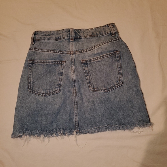 Topshop Denim skirt with red blue and white stripes on the side. - Picture 5 of 10